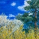 Frühling Obstbäume Kiefer | Ölgemälde Martyna Faupel