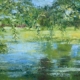 Wasserspiegelung Palmengarten Frankfurt Ölgemälde Martyna Faupel